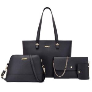 trendy-4-piece-bag-set-কালো