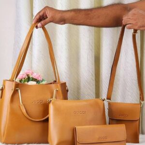 4 piece combo bag -Brown