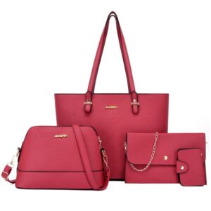 trendy-4-piece-bag-set-গোলাপী