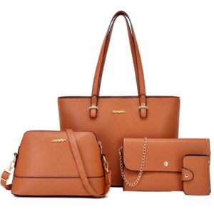 trendy-4-piece-bag-set-ব্রাউন